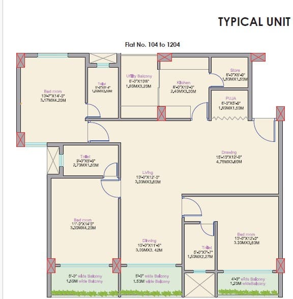 Motwani Anandam photo 5 - 3 BHK Apartment in Ghatikia, Bhubaneswar