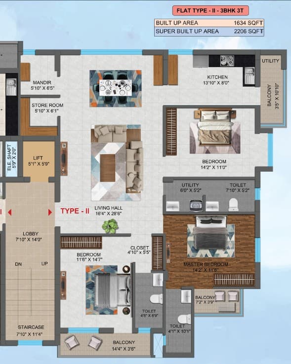 Ssharp Dhananjay Residency photo 5 - 3 BHK Apartment in Badaraghunathpur, Bhubaneswar